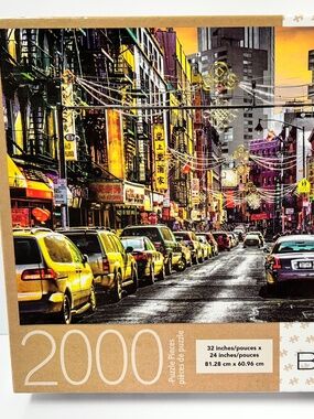 New Sealed Big Ben 2000 Puzzle Pieces Mott Street Chinatown 32 x 24 Inches